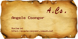 Angele Csongor névjegykártya